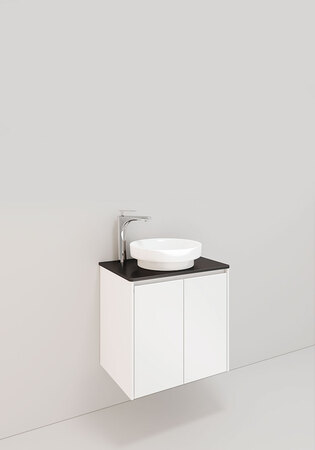 Modell 20, 600 Center H600, Hvid Mat, 2 Dørar, Peak Porcelæn