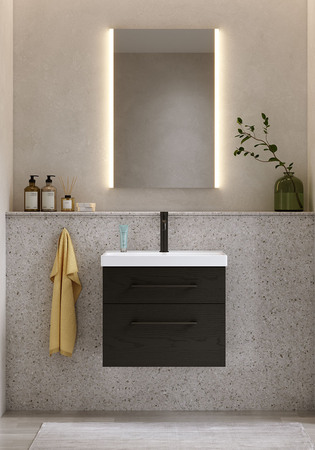 Underskab Fix Trend Sort Trætekstur Med Håndvask 550