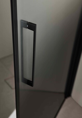 Brusedør Frost C 90 Sort Gradientglas Ret Højre