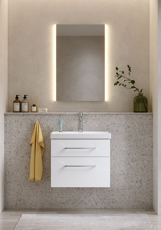 Underskab Fix Trend Vit Matte Med Håndvask 550