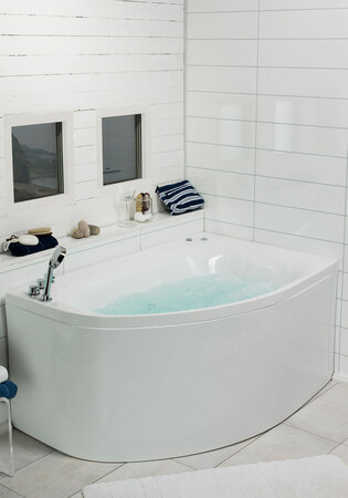 Massage Badekar Sand 160 Gold Venstre