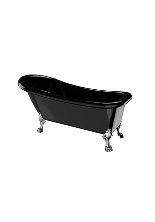 Badekar Old England 153 Sort Med Krom Løvefødder