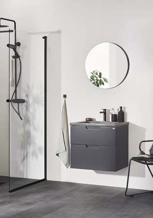 Underskab Studio Antracit M Vask Attract Beton 600