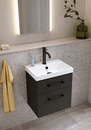 Underskab Fix Trend Sort Trætekstur Med Håndvask 420