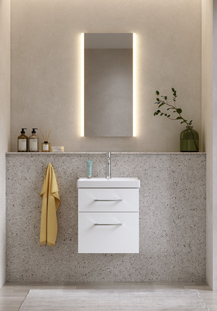 Underskab Fix Trend Vit Matte Med Håndvask 420