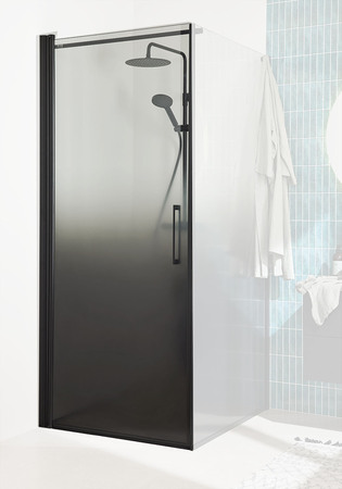 Brusedør Frost C 90 Sort Klart Glas Venstre