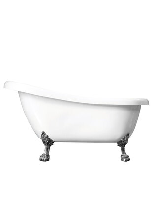 Badekar Old England 153 Hvid, Forkromede Løvefødder
