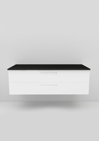 Bordplade 1200 Enk. Vask/ Relounge 1200 Sort Laminat