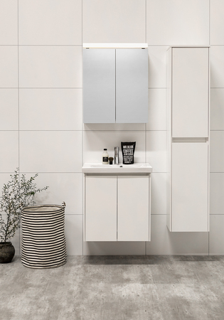 Modell 159 350 Højskab H1658, Hvid Mat