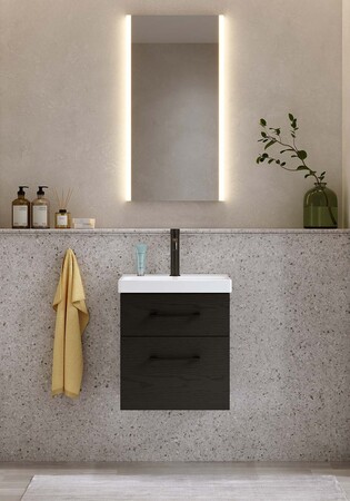 Underskab Fix Trend Sort Trætekstur Med Håndvask 420